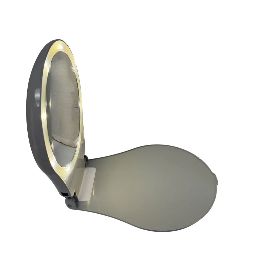 Unbranded Folding Vanity Mirror Unisex OS Gray LED Lighted Portable Compact